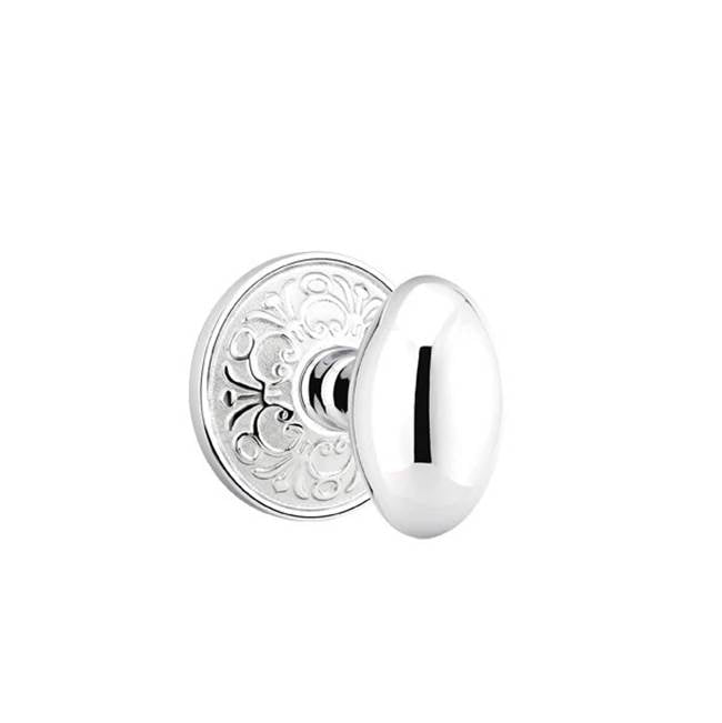 Emtek - Dummy, Lancaster Rosette, Egg Knob, US26 - Polished Chrome