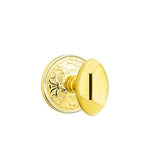 Emtek - Privacy, Lancaster Rosette, Egg Knob, US3NL - Unlacquered Brass