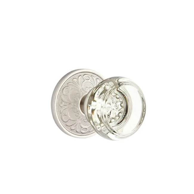 Emtek - Passage, Lancaster Rosette, Georgetown Crystal Knob, US15 - Satin Nickel
