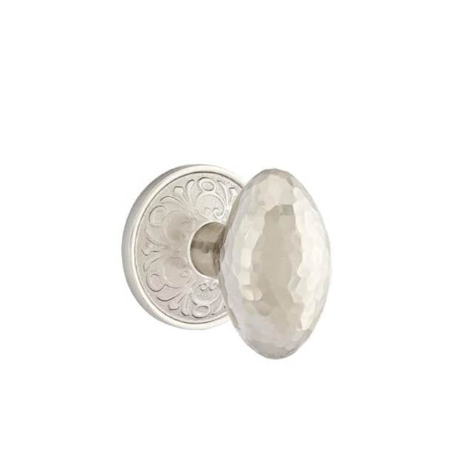 Emtek - Dummy, Lancaster Rosette, Hammered Egg Knob, US15 - Satin Nickel