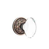 Emtek - Dummy, Lancaster Rosette, Hampton Crystal Knob, US10B - Oil Rubbed Bronze