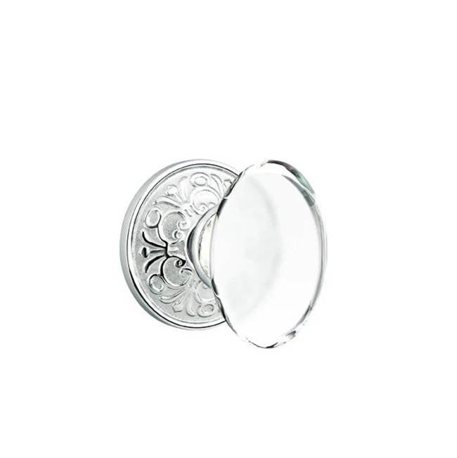 Emtek - Concealed, Privacy, Lancaster Rosette, Hampton Knob, US26 - Polished Chrome