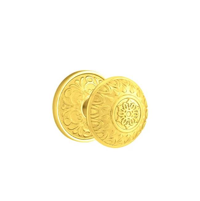 Emtek - Concealed Fastener, Privacy, Lancaster Rosette, Lancaster Knob, US3NL - Unlacquered Brass