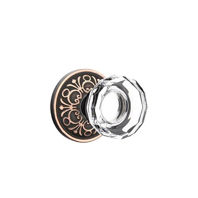 Emtek - Privacy, Lancaster Rosette, Lowell Crystal Knob, US10B - Oil Rubbed Bronze