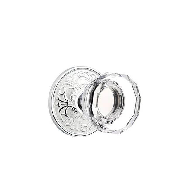 Emtek - Passage, Lancaster Rosette, Lowell Crystal Knob, US26 - Polished Chrome