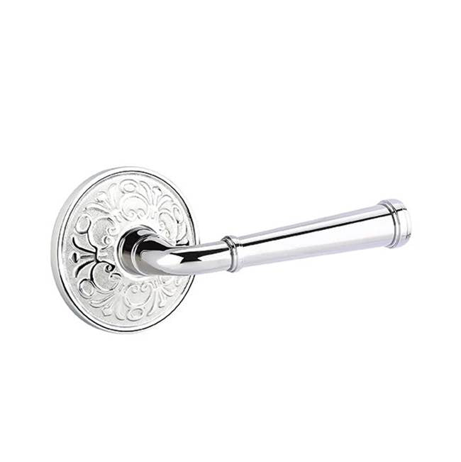 Emtek - Concealed, Passage, Lancaster Rosette, Merrimack Lever, US26 - Polished Chrome