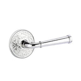 Emtek - Concealed, Passage, Lancaster Rosette, Merrimack Lever, US26 - Polished Chrome