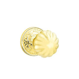 Emtek - Passage, Lancaster Rosette, Melon Knob, US3NL - Unlacquered Brass
