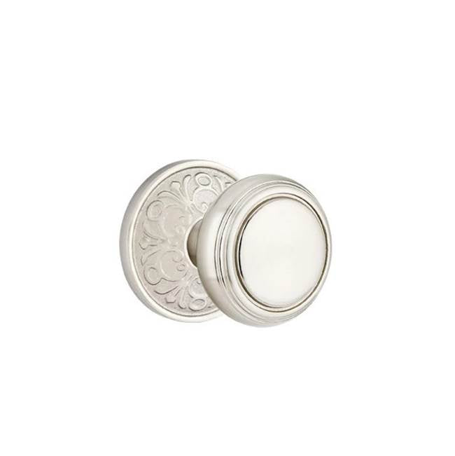 Emtek - Privacy, Lancaster Rosette, Norwich Knob, US15 - Satin Nickel
