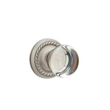 Emtek - Privacy, Rope Rosette, Providence Crystal Knob, US15A - Pewter