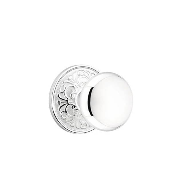 Emtek - Concealed, Passage, Lancaster Rosette, Providence Knob, US26 - Polished Chrome
