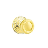 Emtek - Passage, Lancaster Rosette, Ribbon and Reed Knob, US3NL - Unlacquered Brass