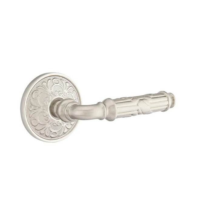 Emtek - Passage, Lancaster Rosette, Ribbon and Reed Lever, RH, US15 - Satin Nickel