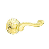 Emtek - Passage, Lancaster Rosette, Rope Lever, LH, US3 Lifetime - Polished Brass