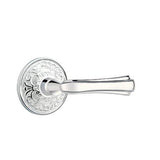 Emtek - Privacy, Lancaster Rosette, Wembley Lever, RH, US26 - Polished Chrome