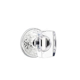 Emtek - Concealed, Passage, Lancaster Rosette, Windsor Crystal Knob, US26 - Polished Chrome