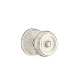 Emtek - Concealed, Passage, Lancaster Rosette, Waverly Knob, US15 - Satin Nickel