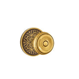 Emtek - Concealed, Passage, Lancaster Rosette, Waverly Knob, US7 - French Antique