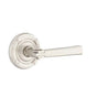 Emtek - Concealed, Passage, Ribbon and Reed Rosette, Arts and Crafts Lever, US15 - Satin Nickel