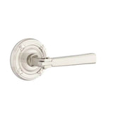 Emtek - Concealed, Privacy, Ribbon and Reed Rosette, Arts and Crafts Lever, US15 - Satin Nickel