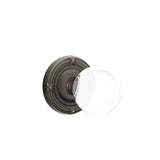 Emtek - Dummy, Ribbon and Reed Rosette, Bristol Crystal Knob, US10B - Oil Rubbed Bronze