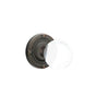 Emtek - Dummy, Ribbon and Reed Rosette, Bristol Crystal Knob, US10B - Oil Rubbed Bronze