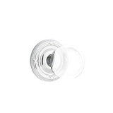 Emtek - Privacy, Ribbon and Reed Rosette, Bristol Crystal Knob, US26 - Polished Chrome