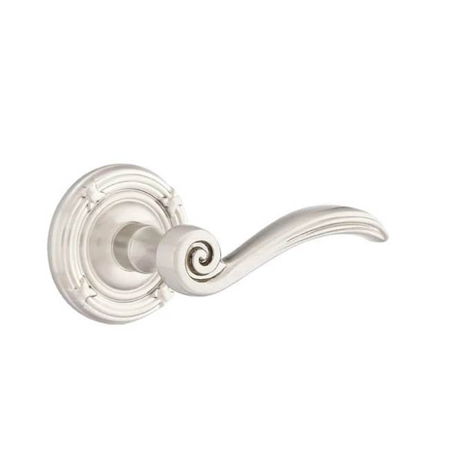 Emtek - Dummy, Ribbon and Reed Rosette, Elan Lever, US15 - Satin Nickel