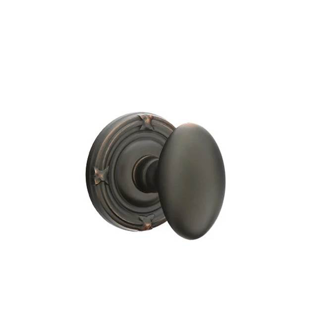 Emtek - Passage, Ribbon and Reed Rosette, Egg Knob, US10B - Oil Rubbed Bronze