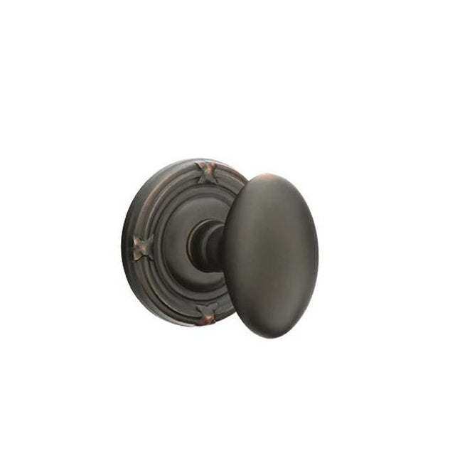 Emtek - Passage, Ribbon and Reed Rosette, Egg Knob, US10B - Oil Rubbed Bronze