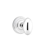 Emtek - Privacy, Ribbon and Reed Rosette, Egg Knob, US26 - Polished Chrome