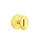 Emtek - Privacy, Ribbon and Reed Rosette, Egg Knob, US3 Lifetime - Polished Brass