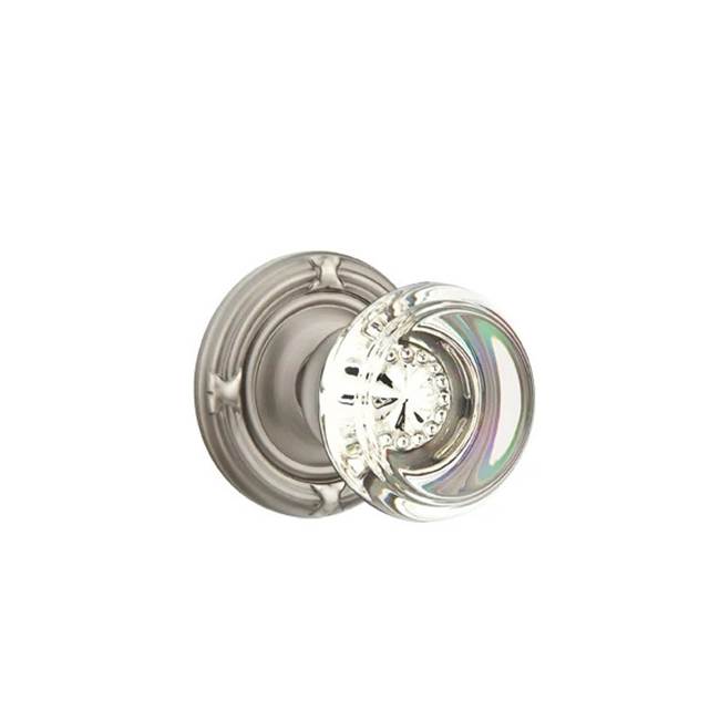 Emtek - Passage, Ribbon and Reed Rosette, Georgetown Crystal Knob, US15A - Pewter