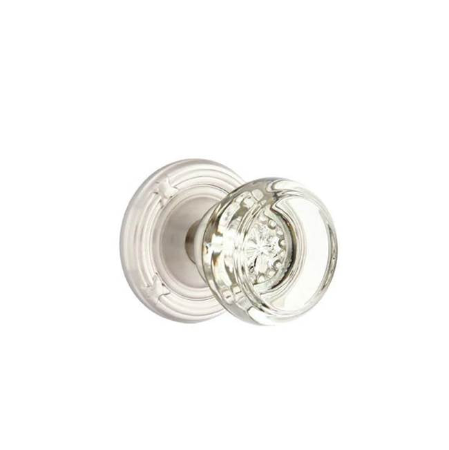 Emtek - Concealed, Passage, Ribbon and Reed Rosette, Georgetown Knob, US15 - Satin Nickel