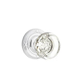 Emtek - Passage, Ribbon and Reed Rosette, Georgetown Crystal Knob, US26 - Polished Chrome