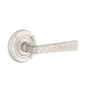 Emtek - Passage, Ribbon and Reed Rosette, Hammered Lever, LH, US15 - Satin Nickel