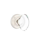 Emtek - Concealed, Passage, Ribbon and Reed Rosette, Hampton Knob, US15 - Satin Nickel