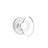 Emtek - Passage, Ribbon and Reed Rosette, Hampton Crystal Knob, US26 - Polished Chrome