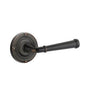 Emtek - Passage, Ribbon and Reed Rosette, Merrimack Lever, RH, US10B - Oil Rubbed Bronze