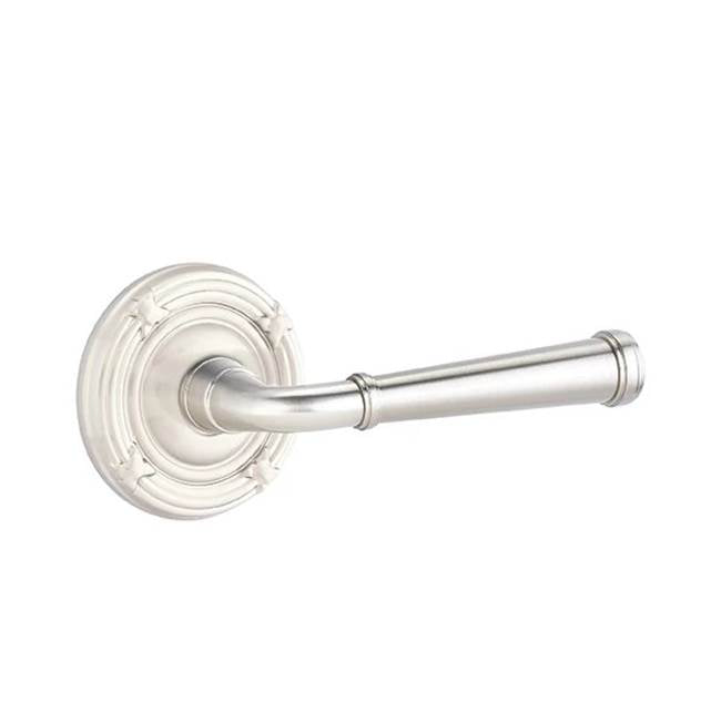 Emtek - Privacy, Ribbon and Reed Rosette, Merrimack Lever, RH, US15 - Satin Nickel