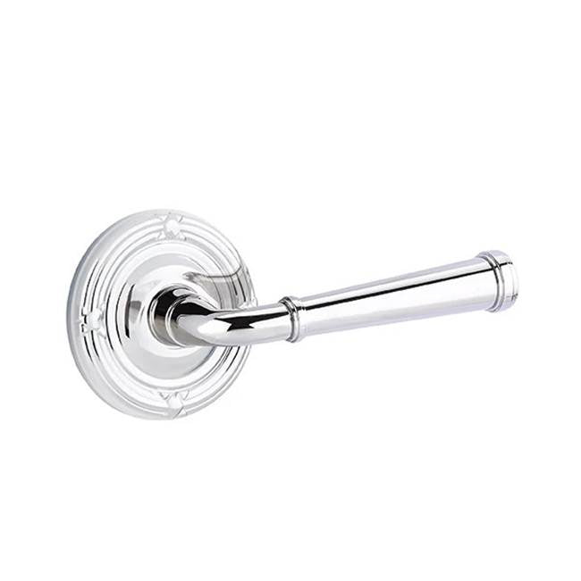 Emtek - Passage, Ribbon and Reed Rosette, Merrimack Lever, LH, US26 - Polished Chrome