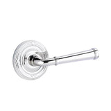 Emtek - Passage, Ribbon and Reed Rosette, Merrimack Lever, RH, US26 - Polished Chrome