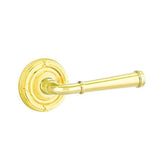 Emtek - Passage, Ribbon and Reed Rosette, Merrimack Lever, RH, US3 - Polished Brass