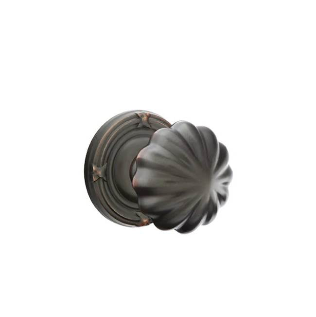 Emtek - Concealed, Passage, Ribbon and Reed Rosette, Melon Knob, US10B - Oil Rubbed Bronze
