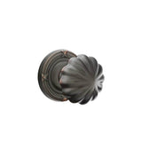 Emtek - Privacy, Ribbon and Reed Rosette, Melon Knob, US10B - Oil Rubbed Bronze