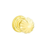 Emtek - Concealed, Passage, Ribbon and Reed Rosette, Melon Knob, US3 Lifetime - Polished Brass