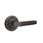 Emtek - Privacy, Ribbon and Reed Rosette, Milano Lever, LH, US10B - Oil Rubbed Bronze