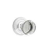 Emtek - Dummy, Ribbon and Reed Rosette, Providence Crystal Knob, US26 - Polished Chrome
