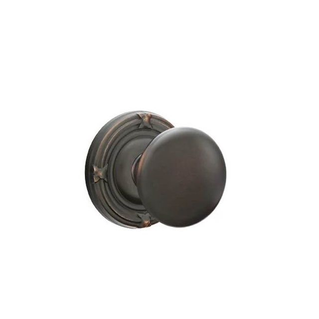 Emtek - Privacy, Ribbon and Reed Rosette, Providence Knob, US10B - Oil Rubbed Bronze