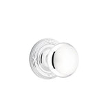 Emtek - Privacy, Ribbon and Reed Rosette, Providence Knob, US26 - Polished Chrome